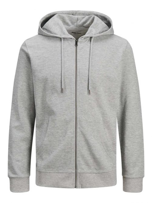 JJEBASIC SWEAT ZIP HOOD NOOS Light Grey Melange