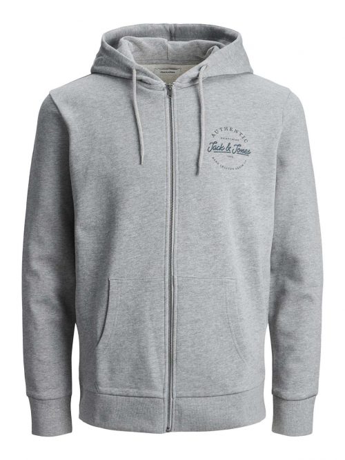 JJDUSTY SWEAT ZIP HOOD Light Grey Melange